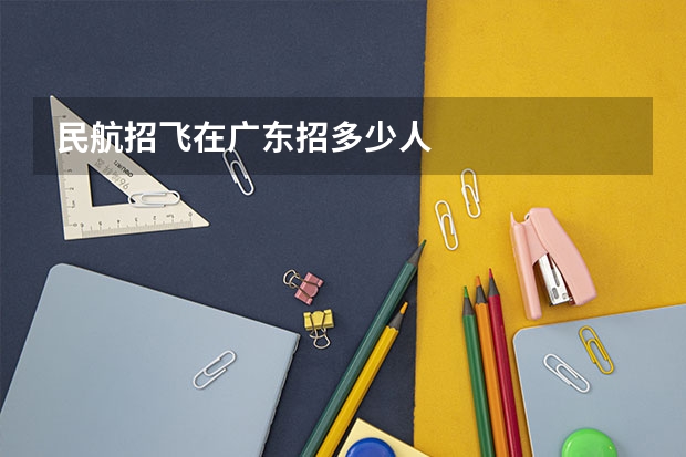 民航招飞在广东招多少人