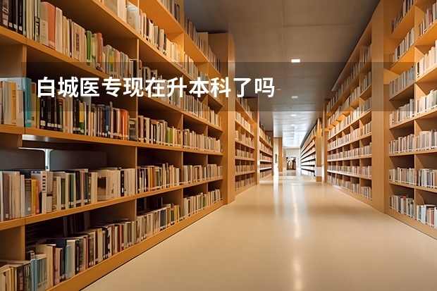 白城医专现在升本科了吗