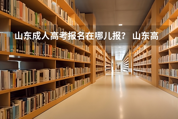 山东成人高考报名在哪儿报？ 山东高考报名流程