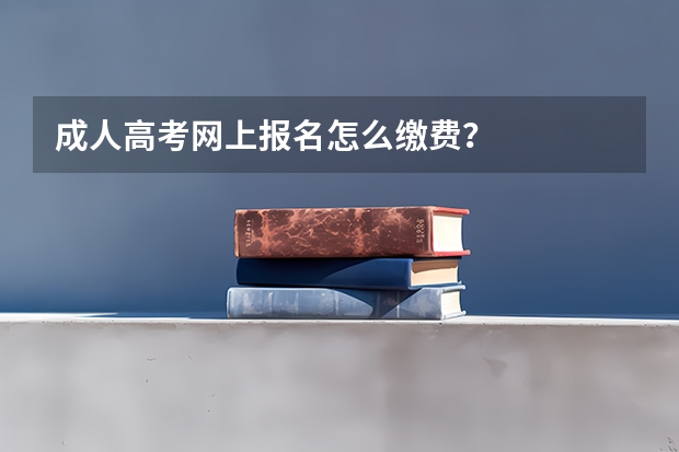 成人高考网上报名怎么缴费？