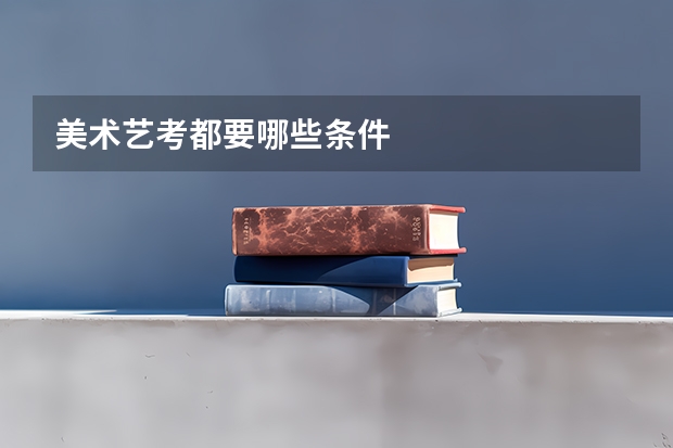 美术艺考都要哪些条件