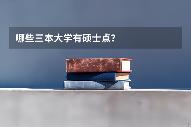 哪些三本大学有硕士点？