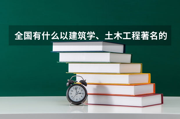 全国有什么以建筑学、土木工程著名的大学？（二本或三本线）