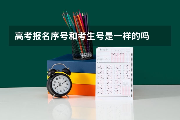 高考报名序号和考生号是一样的吗