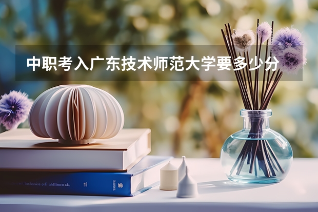 中职考入广东技术师范大学要多少分
