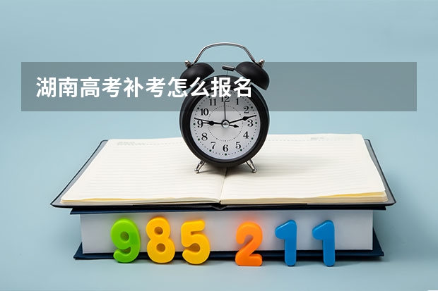 湖南高考补考怎么报名