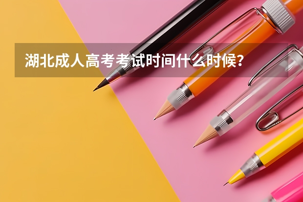 湖北成人高考考试时间什么时候？