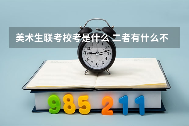 美术生联考校考是什么 二者有什么不同
