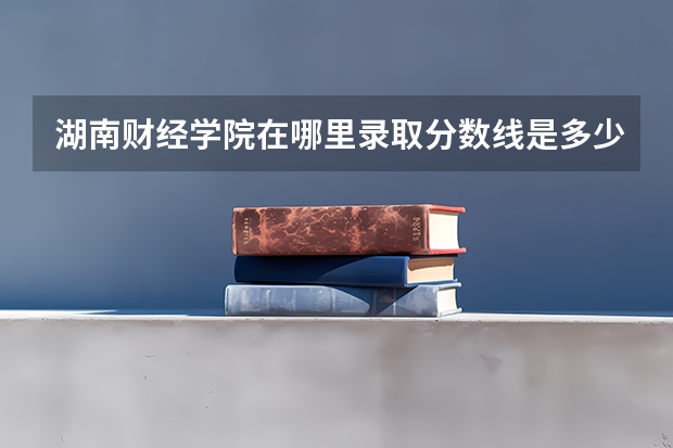 湖南财经学院在哪里录取分数线是多少？
