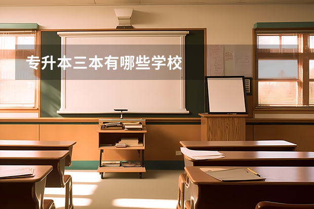 专升本三本有哪些学校