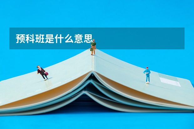预科班是什么意思