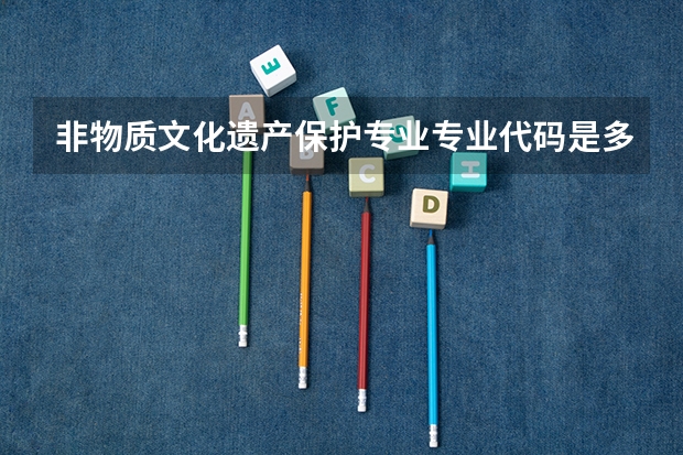 非物质文化遗产保护专业专业代码是多少