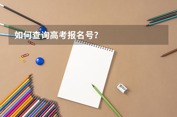 如何查询高考报名号？
