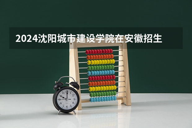 2024沈阳城市建设学院在安徽招生计划 招多少人