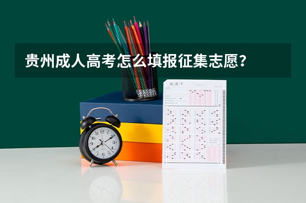 贵州成人高考怎么填报征集志愿？