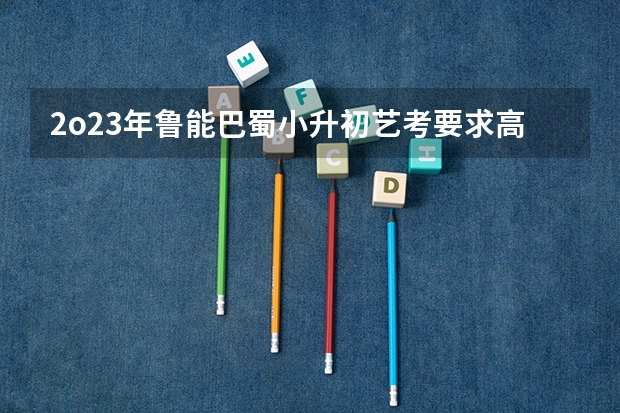 2o23年鲁能巴蜀小升初艺考要求高吗