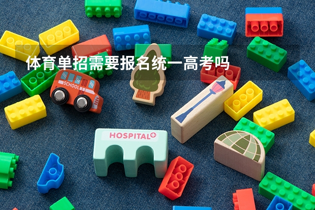 体育单招需要报名统一高考吗
