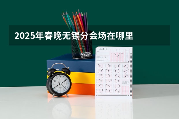 2025年春晚无锡分会场在哪里