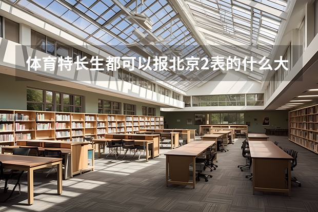 体育特长生都可以报北京2表的什么大学