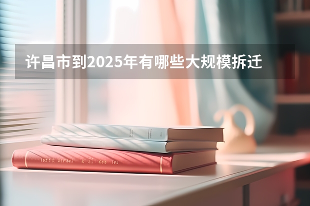 许昌市到2025年有哪些大规模拆迁的区域呢