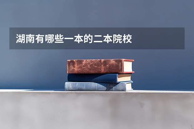 湖南有哪些一本的二本院校
