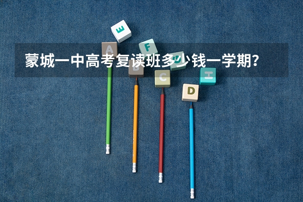 蒙城一中高考复读班多少钱一学期？
