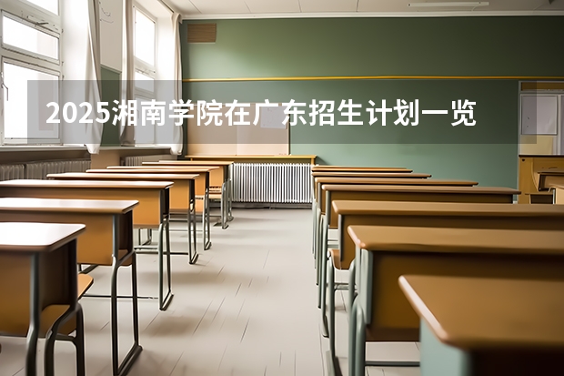 2025湘南学院在广东招生计划一览表