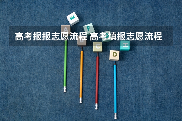 高考报报志愿流程 高考填报志愿流程详解