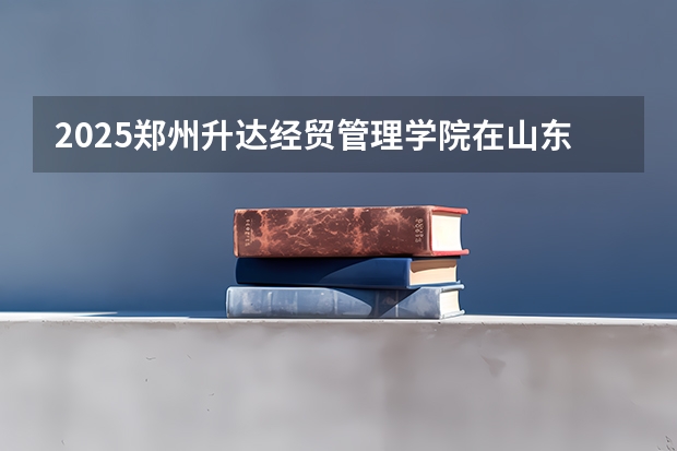 2025郑州升达经贸管理学院在山东招生计划一览表