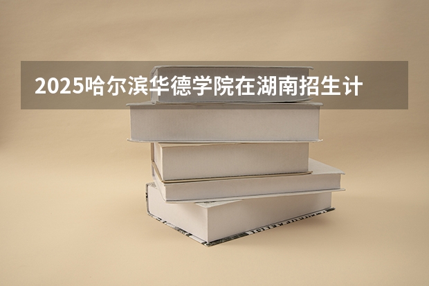 2025哈尔滨华德学院在湖南招生计划一览表