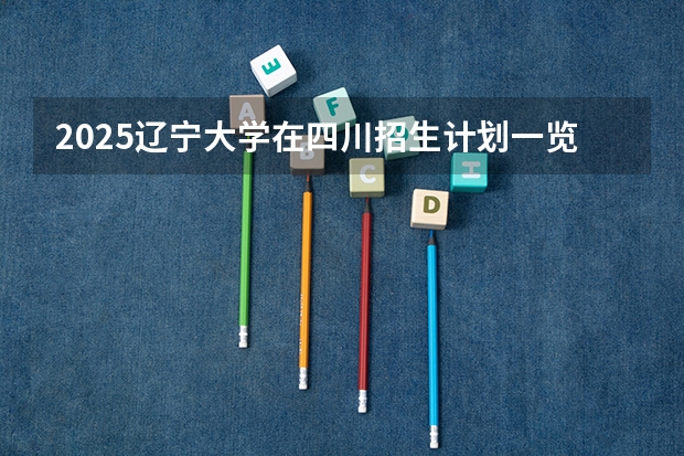 2025辽宁大学在四川招生计划一览表