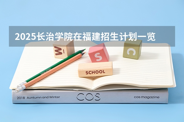2025长治学院在福建招生计划一览表
