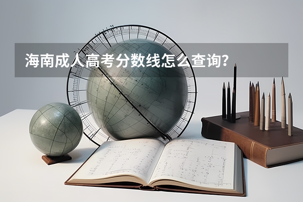 海南成人高考分数线怎么查询？