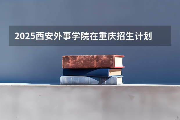 2025西安外事学院在重庆招生计划一览表