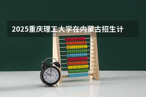 2025重庆理工大学在内蒙古招生计划一览表