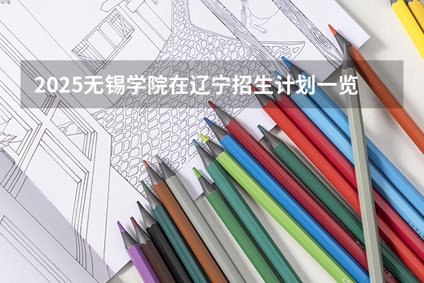 2025无锡学院在辽宁招生计划一览表