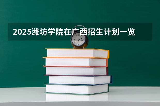 2025潍坊学院在广西招生计划一览表