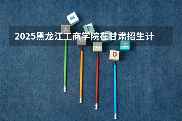 2025黑龙江工商学院在甘肃招生计划一览表