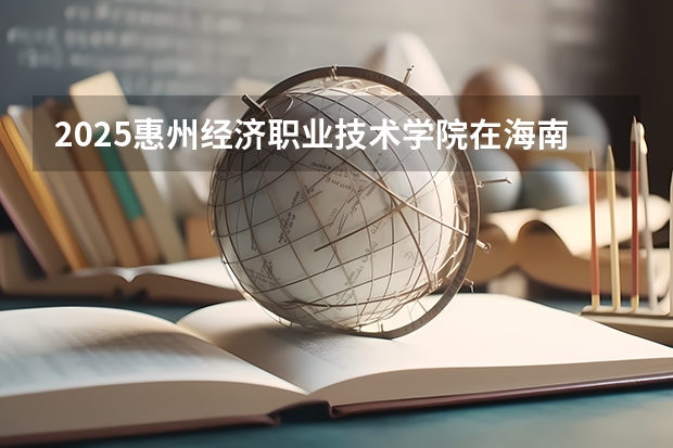 2025惠州经济职业技术学院在海南招生计划一览表