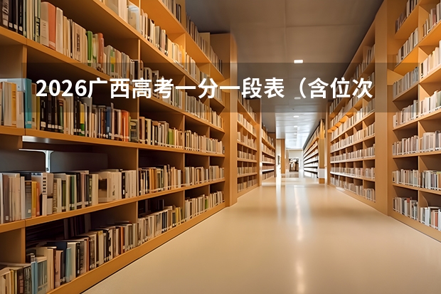2026广西高考一分一段表（含位次）
