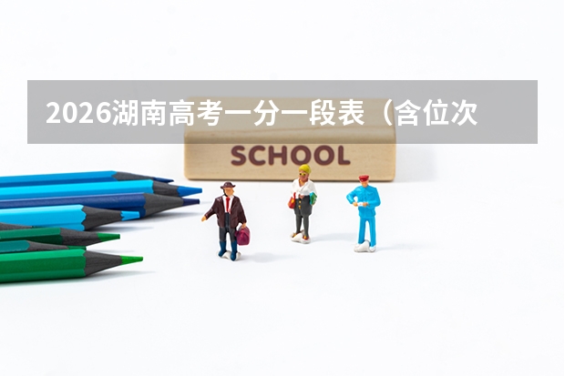 2026湖南高考一分一段表（含位次）