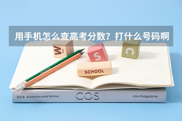 用手机怎么查高考分数？打什么号码啊？谢谢