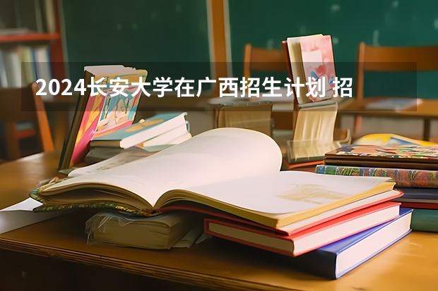 2024长安大学在广西招生计划 招多少人