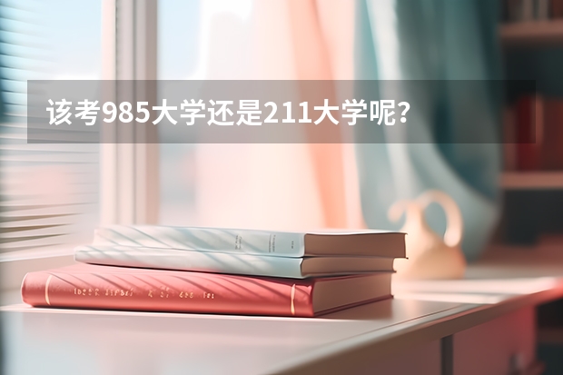 该考985大学还是211大学呢？