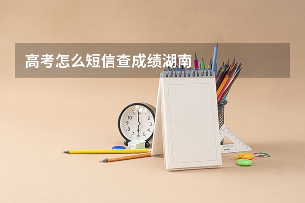 高考怎么短信查成绩湖南