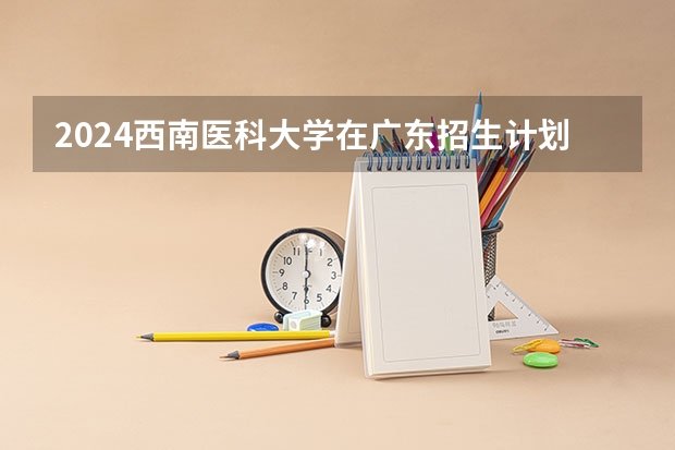 2024西南医科大学在广东招生计划 招多少人
