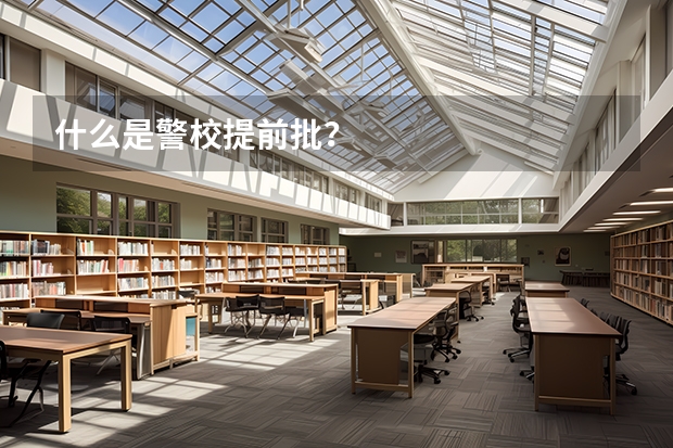什么是警校提前批？