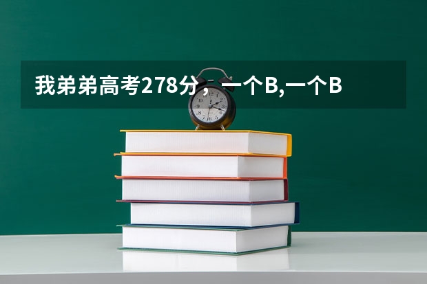我弟弟高考278分，一个B,一个B+,江苏考生，能上些什么学校？