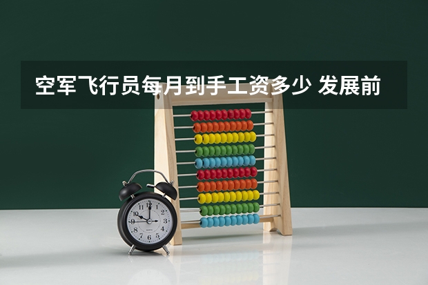 空军飞行员每月到手工资多少 发展前景好吗