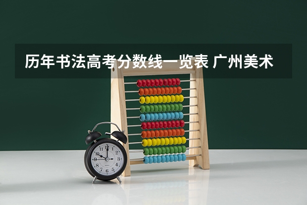 历年书法高考分数线一览表 广州美术学院书法专业录取分数线